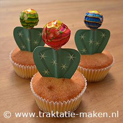 afbeelding van de traktatie Cactus cupcake