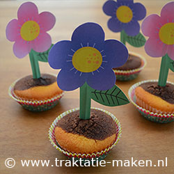 afbeelding van de traktatie Cupcake Bloemetje