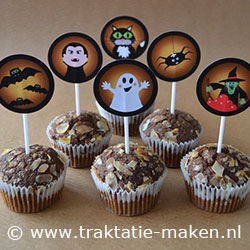 traktatie Halloween Cupcake Toppers